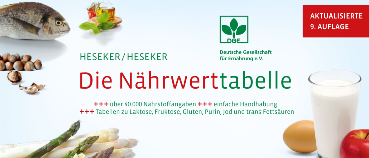 Froncover der Nährwerttabelle